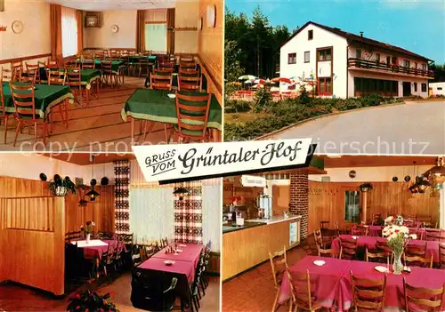 AK / Ansichtskarte Gruntal Gaststaette Gruentaler Hof Gastraeume 