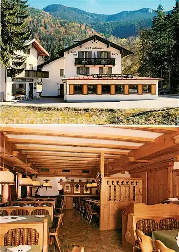AK / Ansichtskarte Kreuth_Tegernsee Gasthof Cafe Batznhaeusl Gaststube Kreuth Tegernsee