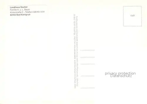 AK / Ansichtskarte Bad_Kohlgrub Landhaus Socher Gaststube Zimmer Bad_Kohlgrub