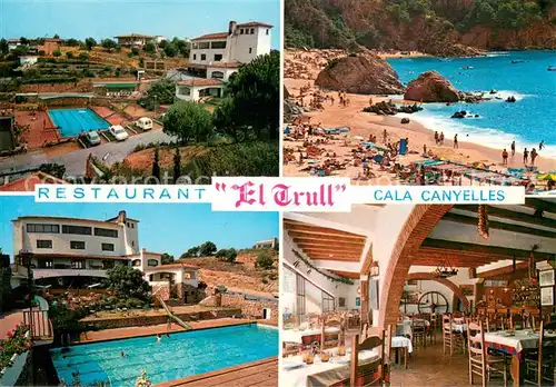 AK / Ansichtskarte Cala_Canyelles Restaurant El Trull Gaststube Strand Pool 