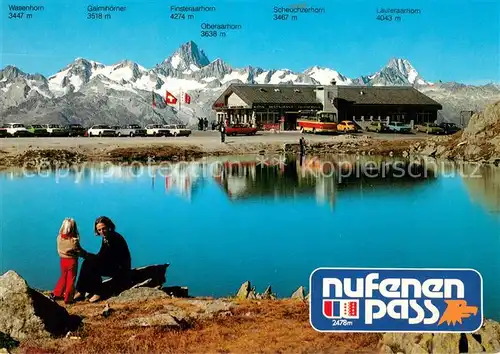 AK / Ansichtskarte Nufenenpass_TI Restaurant Nufenenpasshoehe Alpenpanorama 