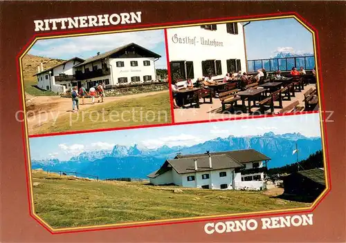 AK / Ansichtskarte Ritten_Renon Gasthof Unterhorn Terrasse Jausenstation Ritten Renon