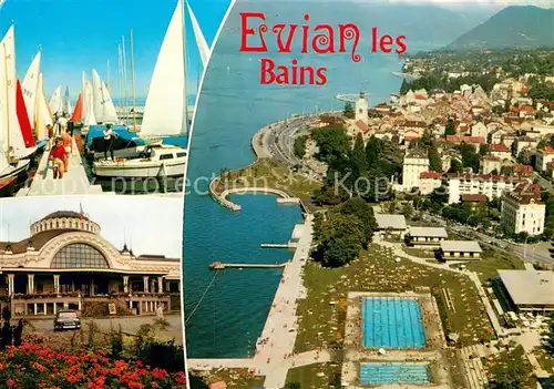 AK / Ansichtskarte Evian les Bains_74 Yachthafen Fliegeraufnahme 