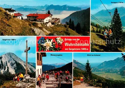 AK / Ansichtskarte Schleching Wuhrsteinalm am Geigelstein Hochgern Watzmanngebiet Achental Schleching