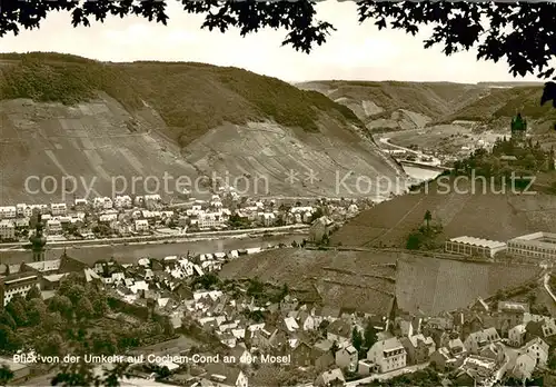 AK / Ansichtskarte Cond_Mosel Blick von der Umkehr auf Cochem Cond Mosel 