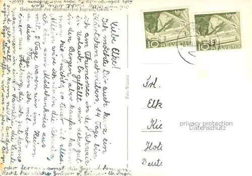 AK / Ansichtskarte Gwatt_BE Heimstaette d. reformierten Jugend 