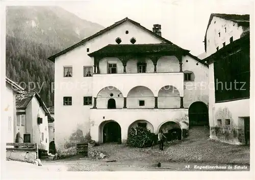 AK / Ansichtskarte Schuls_GR Engadinerhaus Aussenansicht Schuls_GR