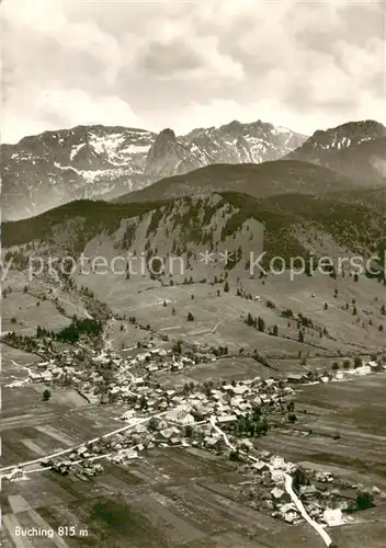 AK / Ansichtskarte Buching Fliegeraufnahme Hochplatte u. Geiselstein Buching