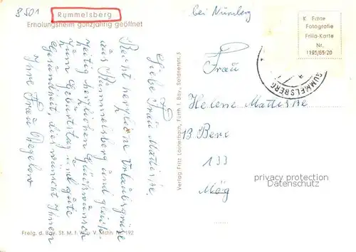 AK / Ansichtskarte Rummelsberg Fliegeraufnahme Erholungsheim Rummelsberg