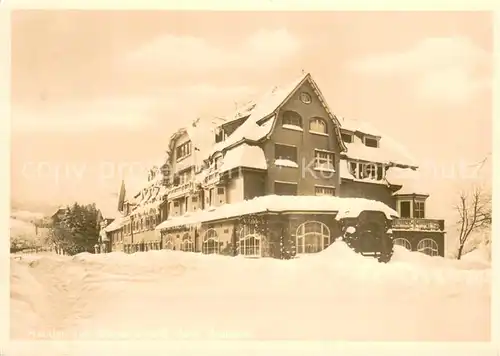 AK / Ansichtskarte Freudenstadt Hotel Waldeck Aussenansicht Schnee Winter Freudenstadt