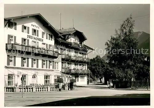 AK / Ansichtskarte Garmisch Partenkirchen Hotel Drei Mohren Aussenansicht Garmisch Partenkirchen