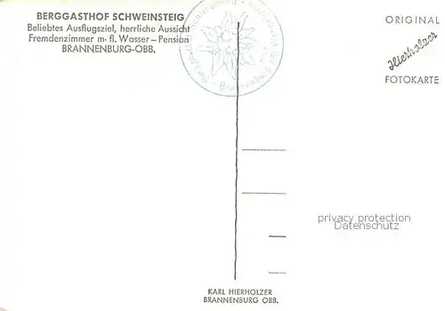 AK / Ansichtskarte Brannenburg Berggasthof Schweinsteig Aussenansicht Brannenburg