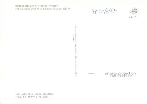 AK / Ansichtskarte Beilenberg Fliegeraufnahme mit Rotspitze und Daumengruppe Beilenberg
