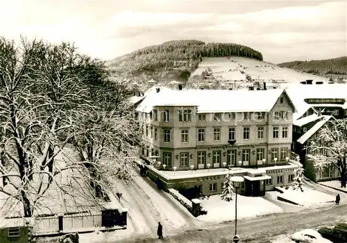 AK / Ansichtskarte Goslar Hotel Schwarzer Adler Winter Schnee Goslar