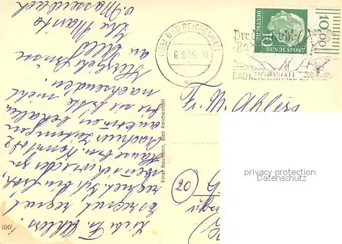 AK / Ansichtskarte Bad_Reichenhall Hotel Pension Excelsior Aussenansicht m. Predigtstuhl Bad_Reichenhall