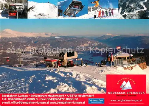 AK / Ansichtskarte Mauterndorf Schizentrum Grosseck Speiereck Bergbahnen Lungau Wintersportplatz Alpen Fernsicht Mauterndorf