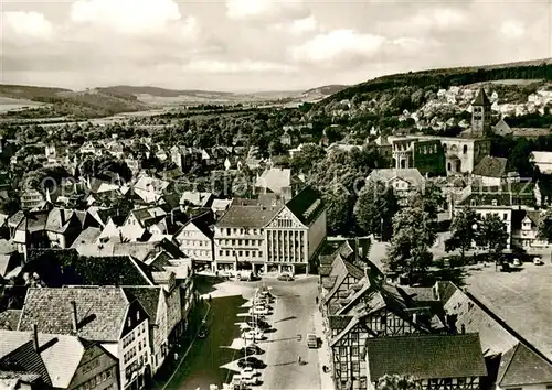 AK / Ansichtskarte Bad_Hersfeld Linggplatz m. Stuiftsruine Fachwerkhaeuser Bad_Hersfeld