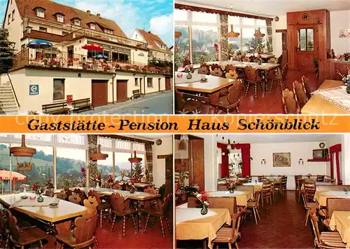 AK / Ansichtskarte Frammersbach Gaststaette Pension Haus Schoenblick Frammersbach