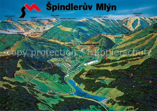 AK / Ansichtskarte Spindleruv_Mlyn_Spindelmuehle_Riesengebirge_CZ Fliegeraufnahme 