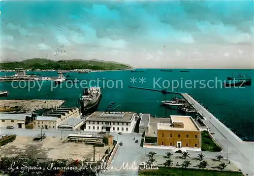 AK / Ansichtskarte La_Spezia_Liguria_IT Panorama del Golfo e Molo Italia 