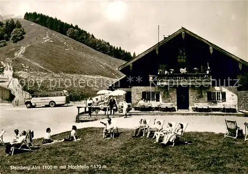 AK / Ansichtskarte Ruhpolding Steinberg Alm m. Hochfelln Sonnenbaden Ruhpolding