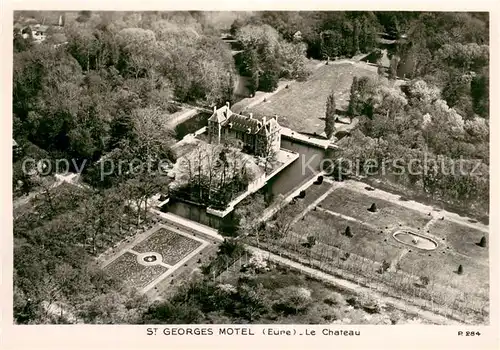 AK / Ansichtskarte St Georges du Mesnil Fliegeraufnahme Le Chateau 