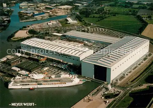 AK / Ansichtskarte Papenburg_Ems Fliegeraufnahme Meyer Werft Papenburg Ems