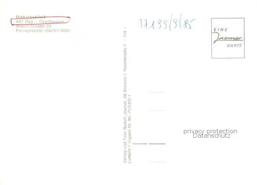 AK / Ansichtskarte Bad_Oeynhausen Fliegeraufnahme Diabetesklinik Bad_Oeynhausen