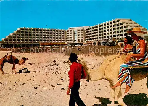 AK / Ansichtskarte Corralejo_Fuerteventura_ES Fuenfsterne Strandhotel Kamelreiten 