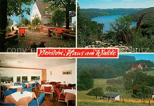 AK / Ansichtskarte Meiswinkel Pension Haus am Walde Gastraum Panorama Meiswinkel