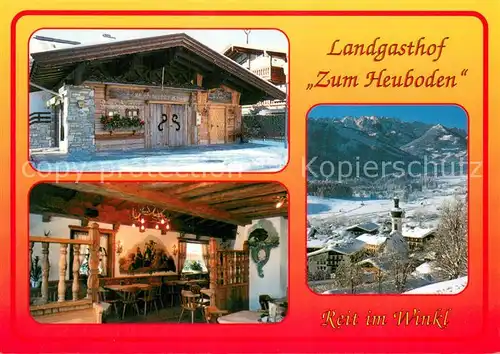 AK / Ansichtskarte Reit_Winkl Landgasthof Zum Heuboden Gaststube Panorama Reit_Winkl