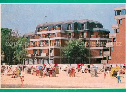 AK / Ansichtskarte Wyk_Foehr Kurklinik Westfalen Strand Foehr