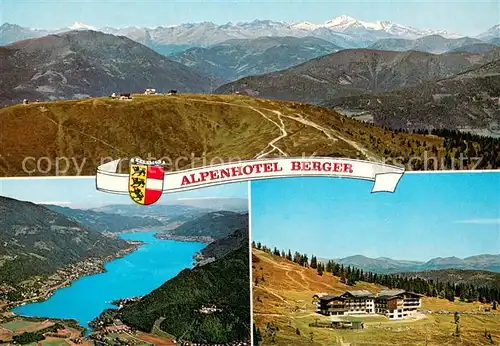 AK / Ansichtskarte Bodensdorf_Ossiacher_See Alpenhotel Berger Fliegeraufnahme Panorama Bodensdorf_Ossiacher_See