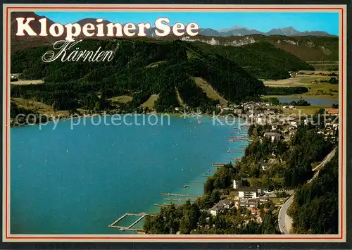 AK / Ansichtskarte Klopeinersee_Kaernten_AT Fliegeraufnahme mit Seelach und dem Kleinsee 