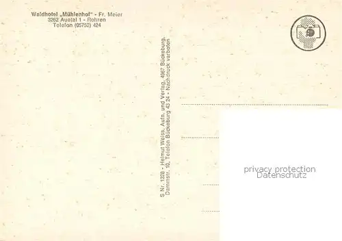 AK / Ansichtskarte Auetal Waldhotel Muehlenhof Auetal
