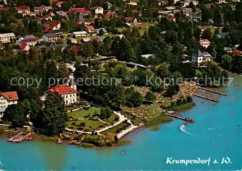 AK / Ansichtskarte Krumpendorf_Woerthersee_AT Fliegeraufnahme 