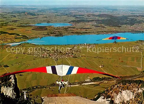 AK / Ansichtskarte Fuessen_Allgaeu Drachenflieger am Tegelberg Fuessen Allgaeu