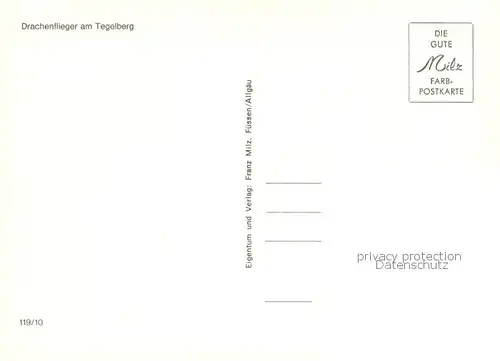 AK / Ansichtskarte Fuessen_Allgaeu Drachenflieger am Tegelberg Fuessen Allgaeu