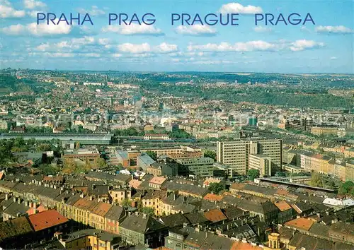 AK / Ansichtskarte Prag__Prahy_Prague Stadtpanorama Blick vom Fernsehturm 