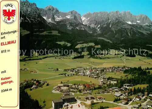 AK / Ansichtskarte Ellmau_Tirol Sommer  und Wintererholungsort mit Kaisergebirge Ellmau Tirol
