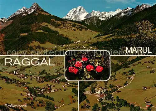 AK / Ansichtskarte Raggal_AT und Marul Grosswalsertal gegen Rote Wand Vorarlberg 