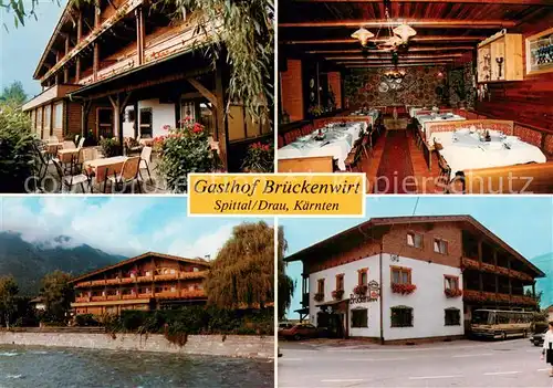 AK / Ansichtskarte Spittal_Drau Gasthof Brueckenwirt Gastraum Spittal Drau