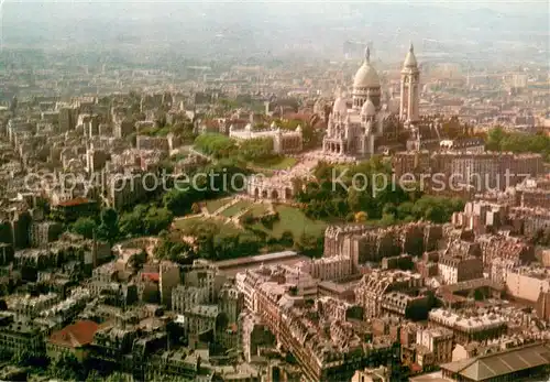 AK / Ansichtskarte Paris_75 La Butte Montmarte Le Sacre Coeur Vue aerienne 