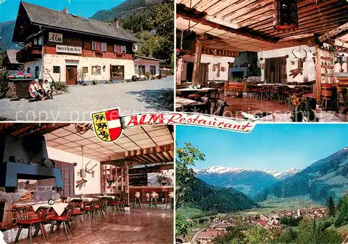 AK / Ansichtskarte Obervellach_Kaernten Alm Restaurant Gastraeume Panorama Obervellach_Kaernten