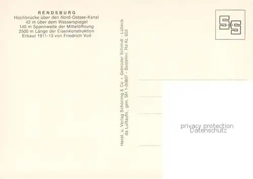 AK / Ansichtskarte Rendsburg Hochbruecke ueber den Nord Ostsee Kanal Fliegeraufnahme Rendsburg