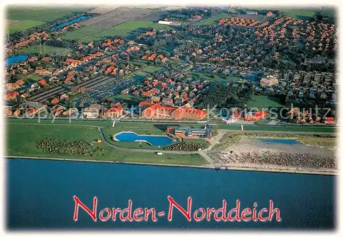 AK / Ansichtskarte Norden_Norddeich_Nordseebad Fliegeraufnahme 