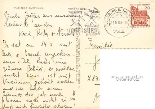 AK / Ansichtskarte Oldenburg_Holstein Wesseker Strand Fliegeraufnahme Oldenburg_Holstein