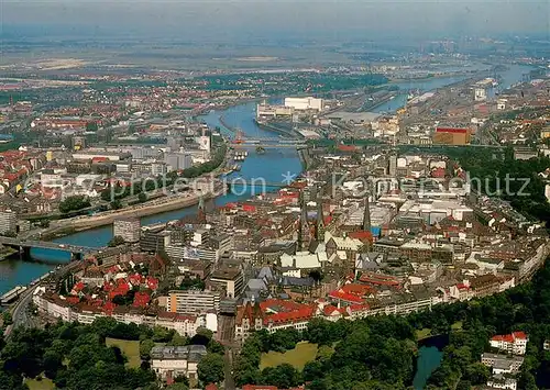 AK / Ansichtskarte Bremen City Fliegeraufnahme Bremen