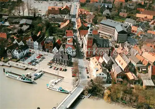 AK / Ansichtskarte Leer_Ostfriesland Fliegeraufnahme Leer_Ostfriesland