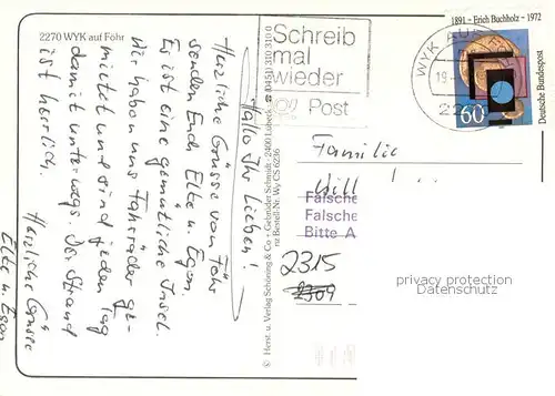 AK / Ansichtskarte Wyk_Foehr Fliegeraufnahme Foehr